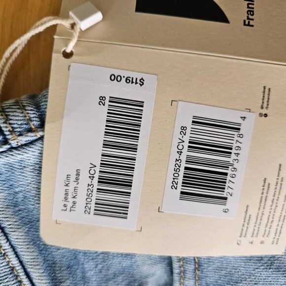 Lightwash Frank and Oak Jeans SIZE 28 - Picture 3 of 3